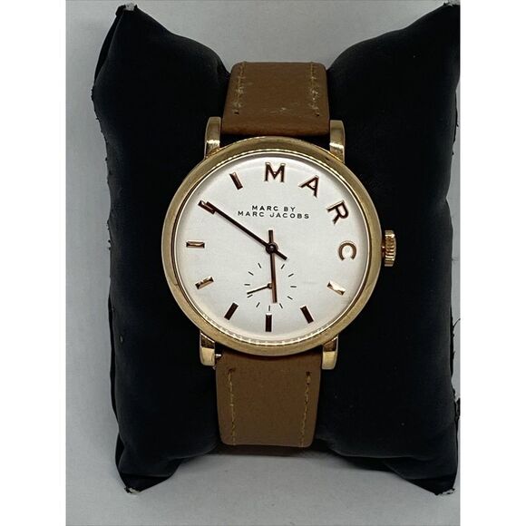 Marc By Marc Jacobs MBM3244 Womens Brown Leather Analog Dial Quartz Watch WFH103 - Picture 1 of 12